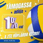Adja 1%-val tmogathatja klubunkat!